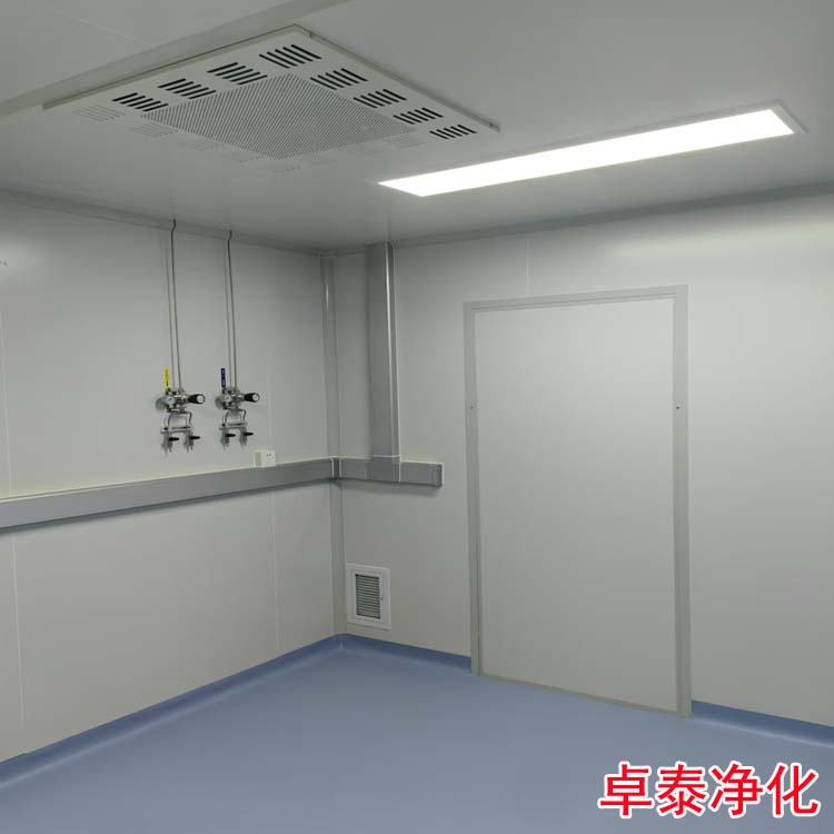 洁净实验室气体管路安装案例，河北洁净室不锈钢气路安装卓泰净化